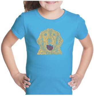 LA Pop Art Girl's Word Art T-Shirt - Dog
