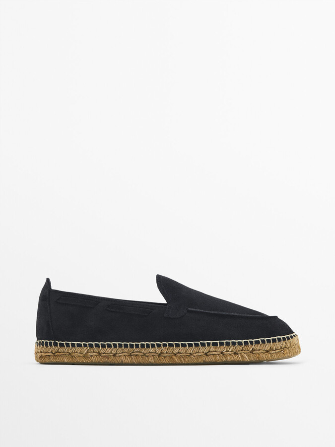 Massimo Dutti Split Suede Espadrilles - ShopStyle Slip-ons & Loafers