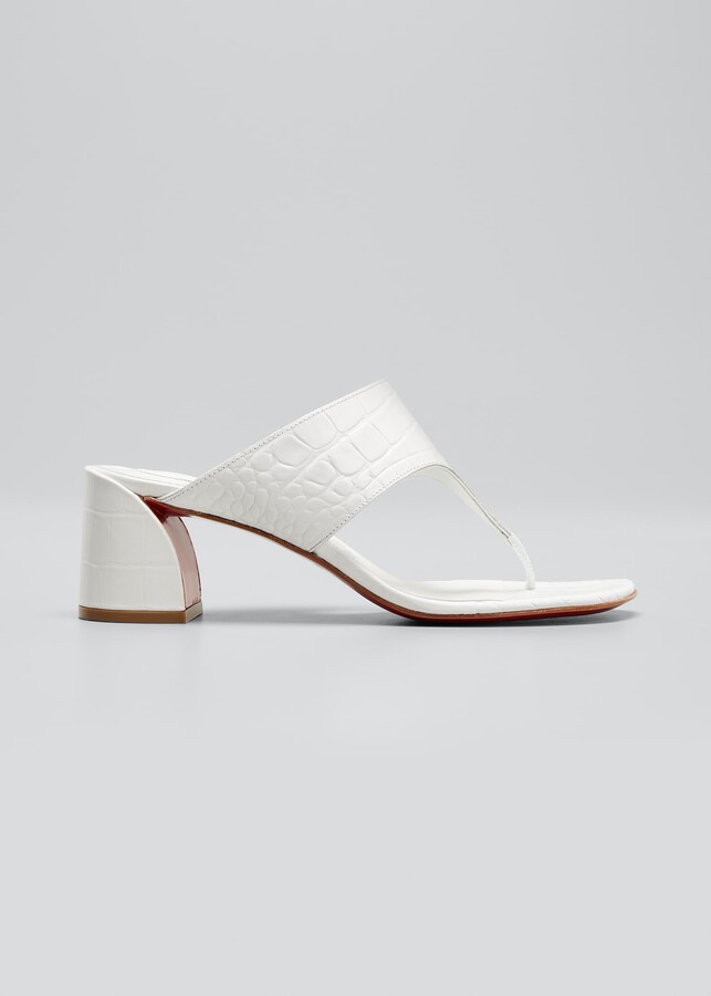 Christian Louboutin White Women's Sandals | Shop the world's 