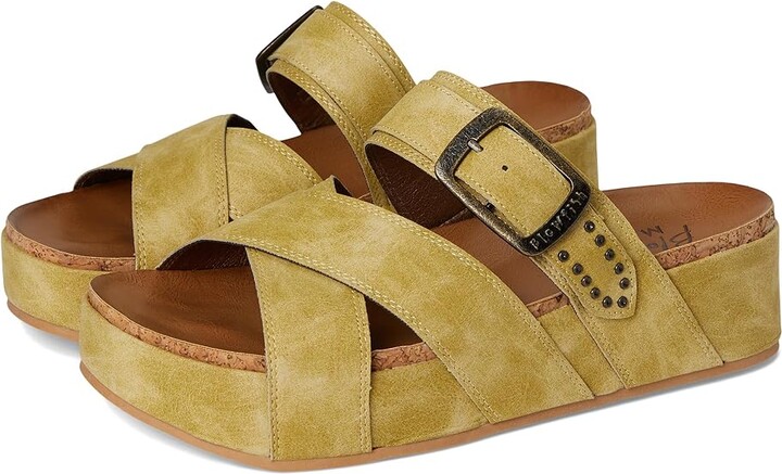 Blowfish Malibu Iris Women's Wedge Shoes Pistachio Faux Suede : 9 M Faux Leather/Synthetic