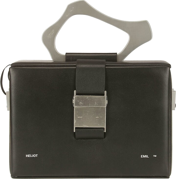 HELIOT EMIL】Excluse Box バッグ ブラック HELIOT EMIL LEATHER