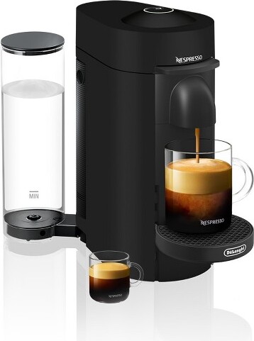 NespressoVertuoPlusCoffeeMakerandEspressoMachinebyDeLonghiBlackMatte:BestRated,UsesNespressoPods,12CapsulesIncluded