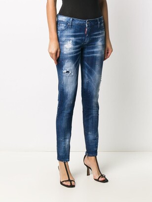 DSQUARED2 Distressed Skinny Tapered Jeans