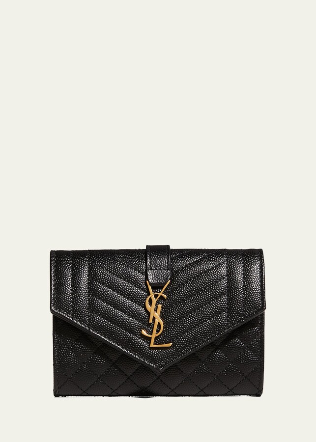 Saint Laurent Small Quilted Envelope Wallet ShopStyle
