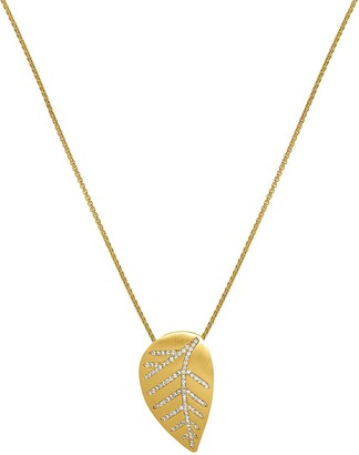 Dean Davidson Passage 22K Gold-Plated & Crystal Quartz Leaf Pendant Necklace