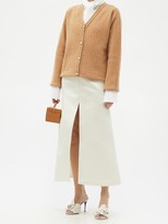 Thumbnail for your product : Erdem Myra Crystal-button Merino-wool Blend Cardigan - Beige