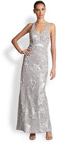 Thumbnail for your product : Sue Wong Chiffon & Lace Illusion Gown