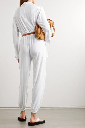 Norma Kamali Cargo Jog Stretch-jersey Jumpsuit - White