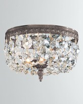 Thumbnail for your product : Crystorama 2-Light Clear Italian Crystal Bronze Ceiling Mount