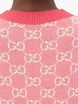 Thumbnail for your product : Gucci GG-jacquard Wool-blend Mini Dress - Pink White