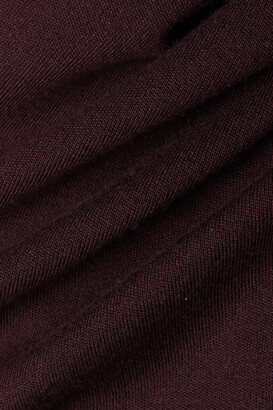 Saint Laurent Hooded Twisted Wool Top - Burgundy