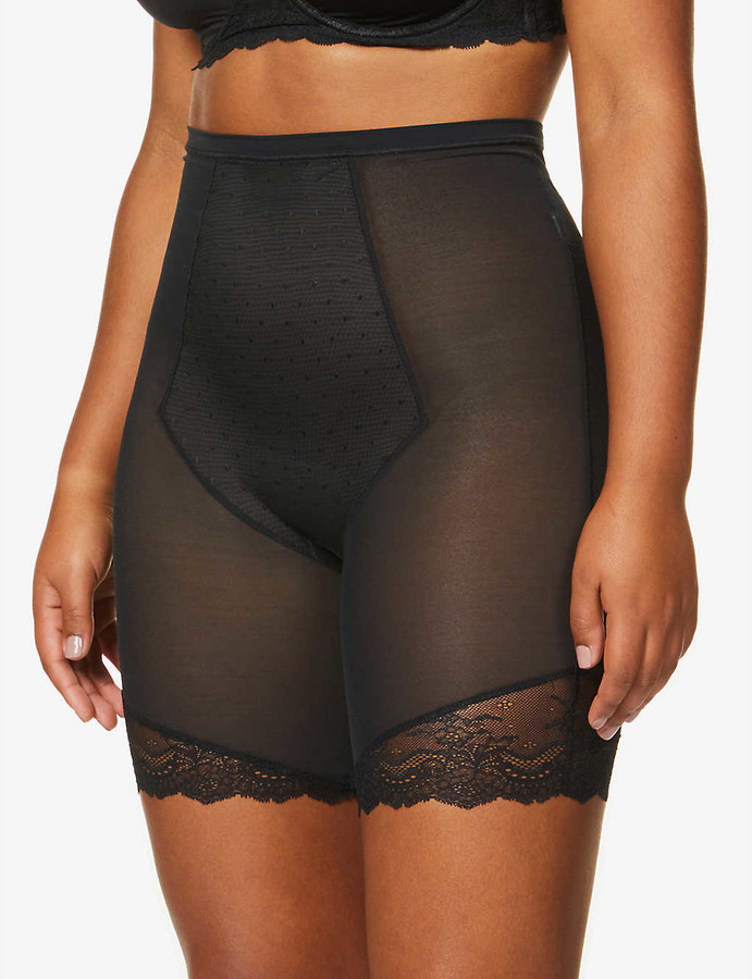 Spanx Spotlight on Lace super high-rise mesh mid-thigh shorts - ShopStyle  Shapewear