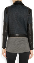 Thumbnail for your product : Helmut Lang Leather and jacquard jacket