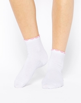 Thumbnail for your product : ASOS Socks With Heart Top