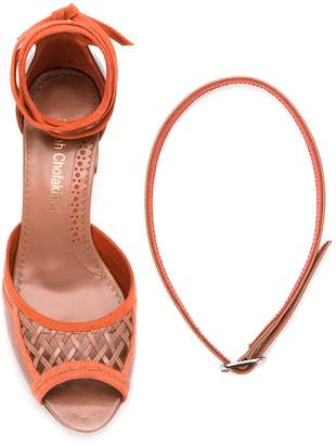 Sarah Chofakian lace up sandals