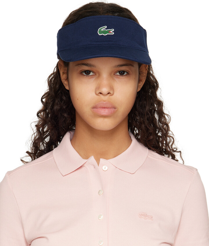 Lacoste Navy Logo Visor ShopStyle Hats