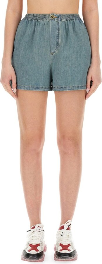 Moschino Thigh-High Denim Shorts