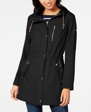 tommy hilfiger hooded trench coat