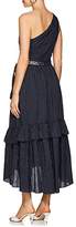 Thumbnail for your product : Ulla Johnson Women's Amber Striped Cotton One-Shoulder Dress - Navy