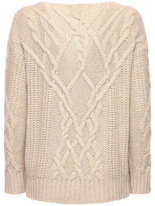 Ermanno Scervino Crystal Embellished Knit V Neck Sweater
