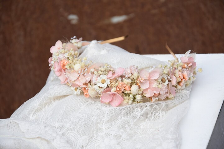rustic headpiece for wedding