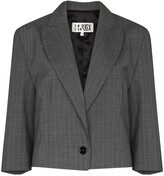 Thumbnail for your product : MM6 MAISON MARGIELA Cropped Pinstriped Single-Breasted Blazer