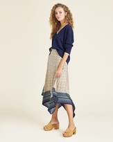 Thumbnail for your product : Veronica Beard Natalija Scarf-Hem Midi Skirt