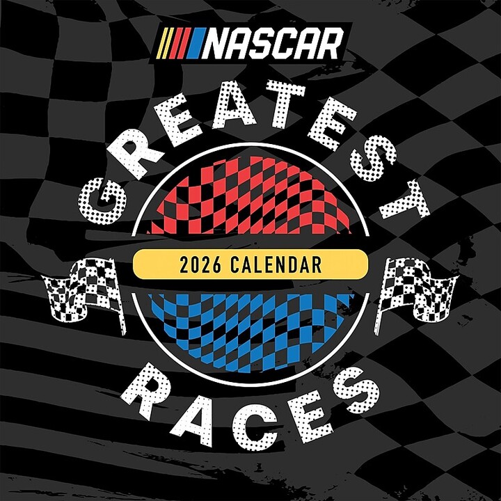 TFPublishing 2026 TF Publishing Nascar Best Races 12" x 12" Monthly Wall Calendar, Multi (26-1018)