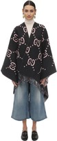 Thumbnail for your product : Gucci Gg Embroidered Wool Poncho