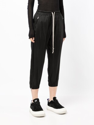 Rick Owens Drawstring-Waist Cropped Trousers