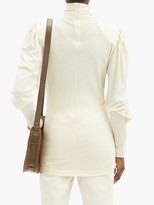 Thumbnail for your product : Isabel Marant Gavina Puff-sleeved Wool-jersey Top - Ivory