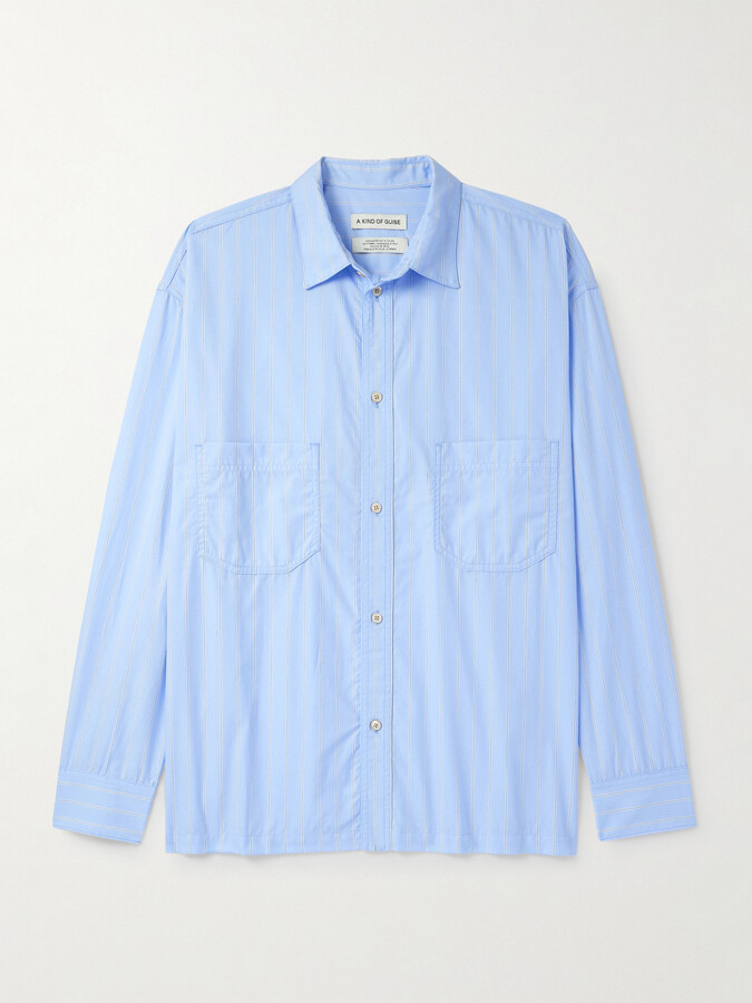 A Kind of Guise Telmen Striped Organic Cotton-Poplin Shirt
