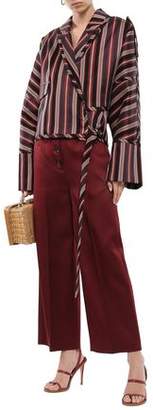 Zimmermann Folly Uniform Striped Cotton-blend Jacquard Wrap Jacket