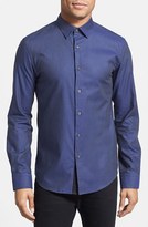 Thumbnail for your product : Kenneth Cole New York Trim Fit Cotton Mélange Sport Shirt