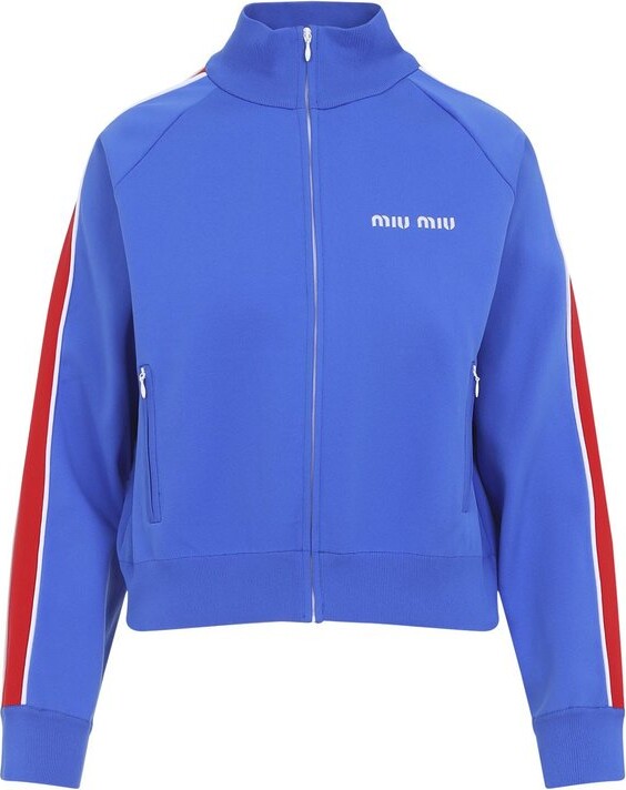 Miu Miu Logo-Embroidered Zipped Cardigan