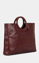 Thumbnail for your product : Barneys New York WOMEN'S CIRCULAR-HANDLE LEATHER TOTE BAG - BROWN