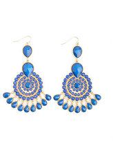Thumbnail for your product : Charlotte Russe Faceted Stone Statement Chandelier Earrings