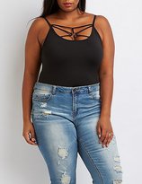 Thumbnail for your product : Charlotte Russe Plus Size Caged O- Ring Bodysuit