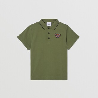 Burberry Childrens Thomas Bear Motif Cotton Piqué Polo Shirt