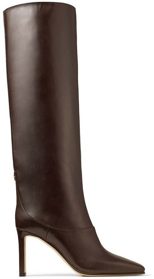 Jimmy Choo Mahesa 85mm leather boots - ShopStyle
