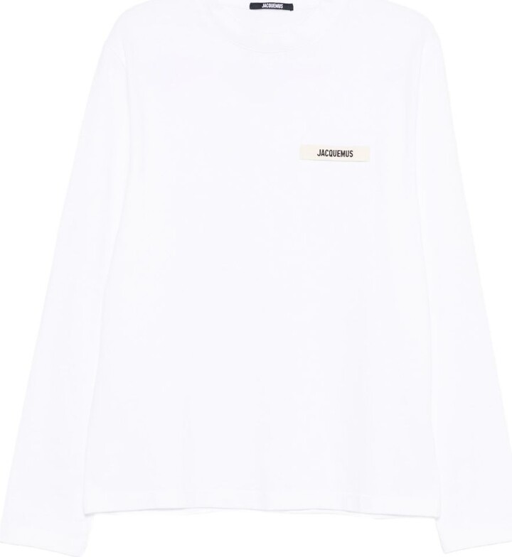 Jacquemus White Long-Sleeve Crew Neck T-Shirt
