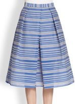 Thumbnail for your product : Tibi Pleated Raffia Organza Skirt