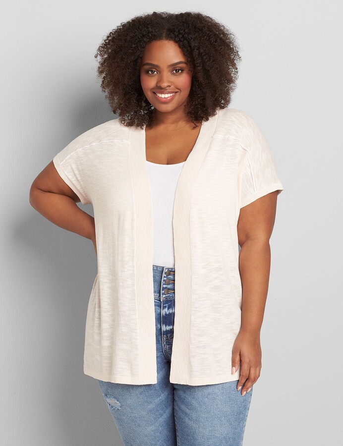 Plus short sleeve cardigan Clearance