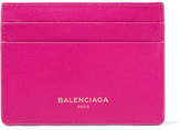 Balenciaga - Textured-leather Cardholder - Fuchsia