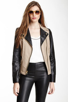 Thumbnail for your product : Laundry by Shelli Segal Two-Tone Faux Leather Moto Jacket