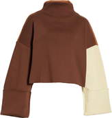 Thumbnail for your product : REJINA PYO Colorblock Ribbed Funnel Neck Top
