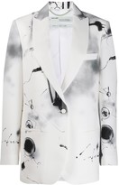 Thumbnail for your product : Off-White Abstract Print Single-Breasted Blazer