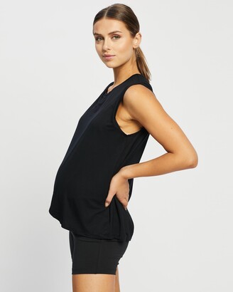 Cotton On Women's Black Pyjama Tops - Sleep Recovery Maternity Tank - Size S at The Iconic