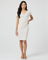 Thumbnail for your product : Le Château Double Knit Puff Sleeve V-Neck Dress