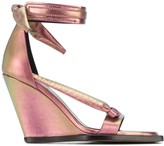 Thumbnail for your product : Rick Owens Single Bow 100mm wedge sandals